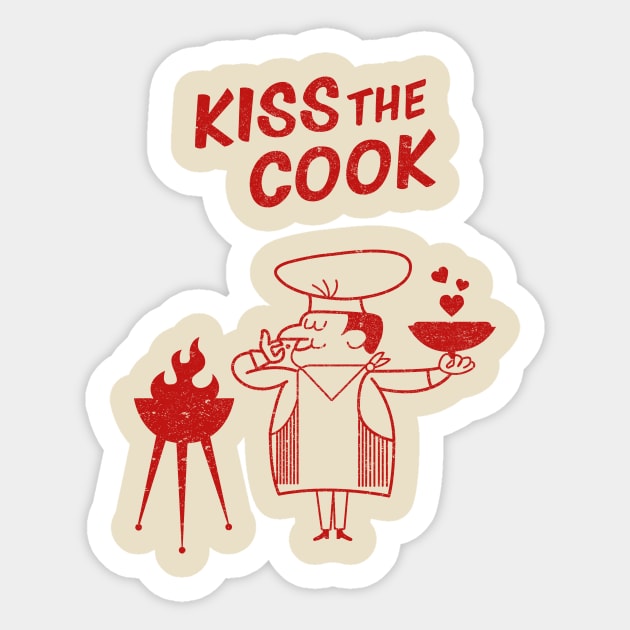 Kiss thec Cook Sticker by BOEC Gear